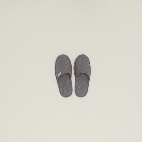 SIMPLE WAFFLE SLIPPERS - DARK GREY
