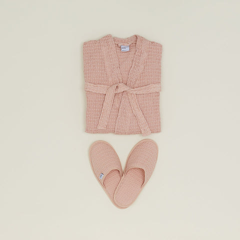 SIMPLE WAFFLE SLIPPERS - BLUSH