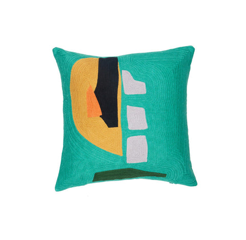 Expressive Renter Fantasy Embroidery Square Pillow Cover