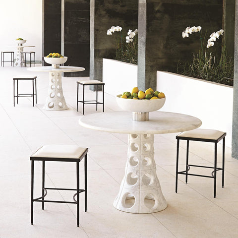 Timeless Minimalist Upholstered Bar Stool with Straight Legs