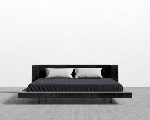 Rove Concepts Modern Harper Low Profile Platform Bed with Headboard - Queen - King