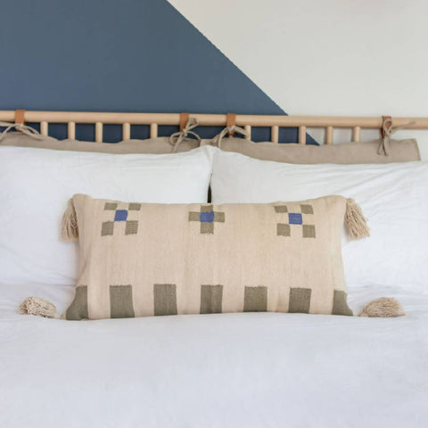 Artful Traditionalist Bohemian Handcrafted Lumbar Pillow