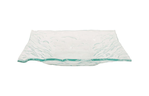 Nature-Driven Modernist Abstract Beveled Square Decorative Plate