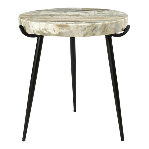 Brinley Modern Round Center Table with Tapered Legs