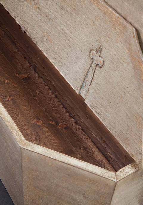 Artful Traditionalist Crown Back Storage Bench with Plinth Base