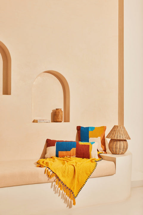 Artful Traditionalist Handcrafted Bohemian Lumbar Pillow