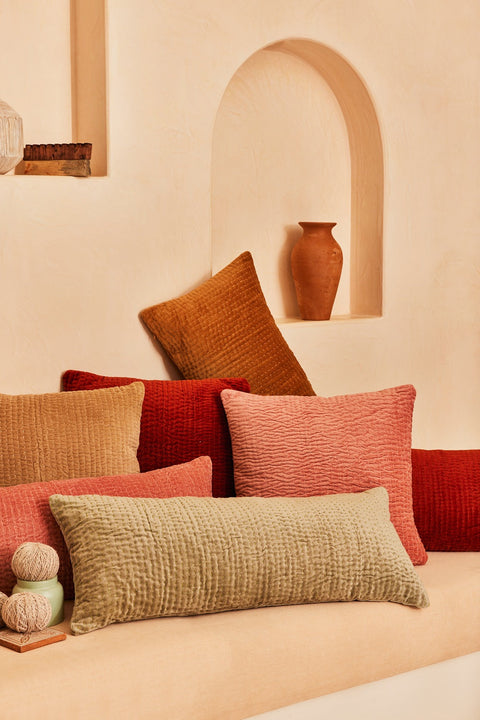 Artful Traditionalist Contemporary Handcrafted Lumbar Pillow