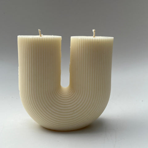 Everyday Handcrafted U Shape Soy Pillar Candle