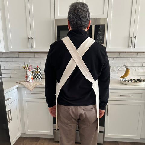 Pinafore Solid Crossback Apron with Patch Pockets