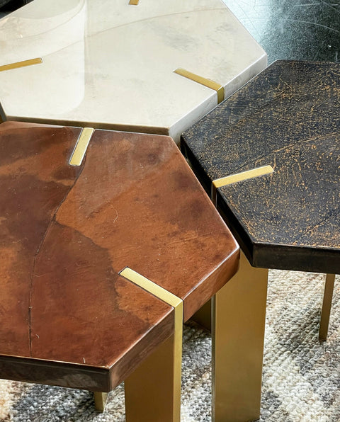 Victor Modern Hexagonal Center Table Accent Table