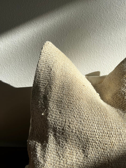 Borphosis Interior Artful Traditionalist Organic Handwoven Pillow Cover - 20 x 20 - 16 x 16