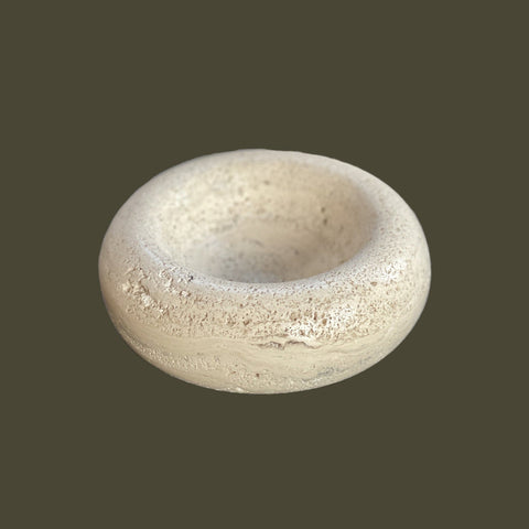 Contour Bowl in Travertine
