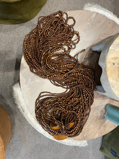 Straw Necklace in Brown