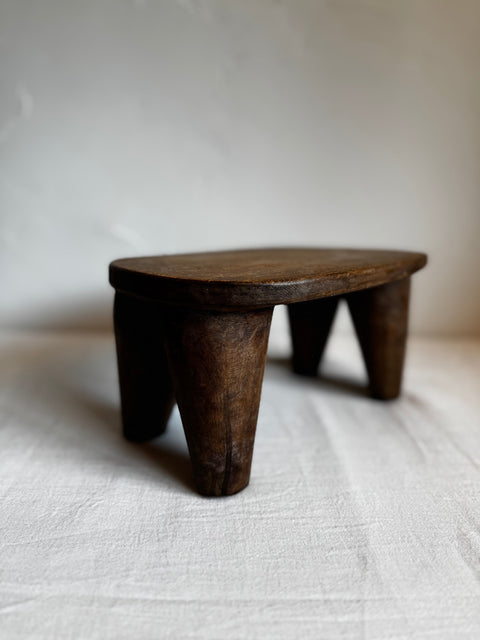 MINI AFRICAN Global Eclecticist Handmade Carving Accent Stool