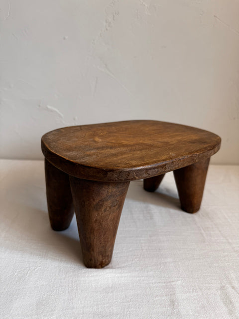 MINI AFRICAN Global Eclecticist Handmade Carving Accent Stool