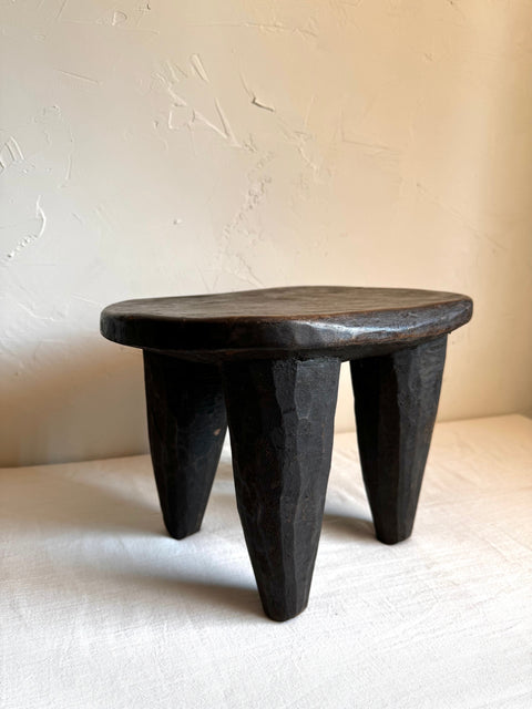 Global Eclecticist Modern Carving Accent Stool