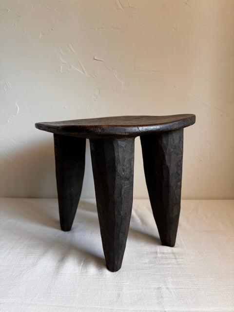 Global Eclecticist Modern Handmade Carving Accent Stool