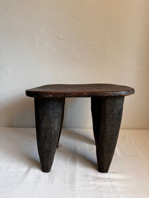 Global Eclecticist Modern Handmade Carving Accent Stool