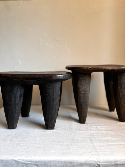 Global Eclecticist Modern Handmade Carving Accent Stool