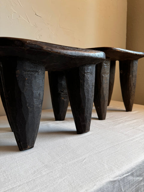 Global Eclecticist Modern Carving Accent Stool