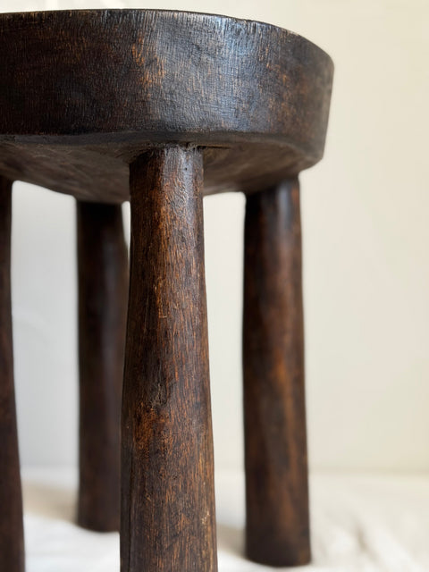 Global Eclecticist Handmade Carving Accent Stool