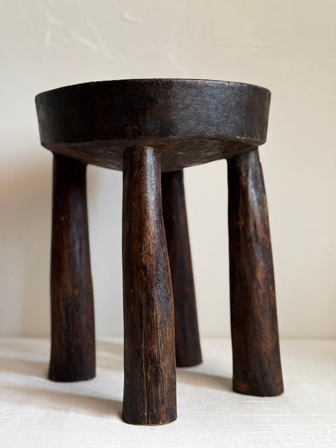 Global Eclecticist Handmade Carving Accent Stool