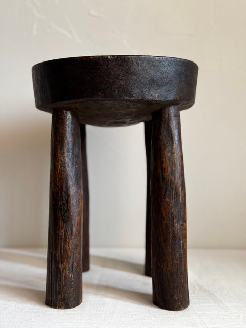 Global Eclecticist Handmade Carving Accent Stool