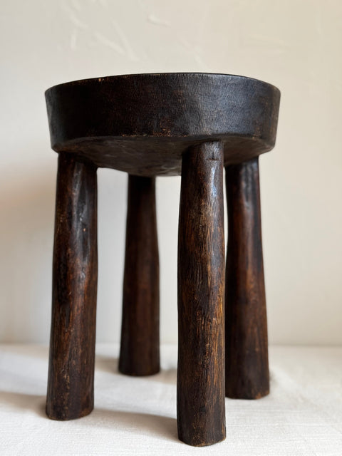 Global Eclecticist Handmade Carving Accent Stool