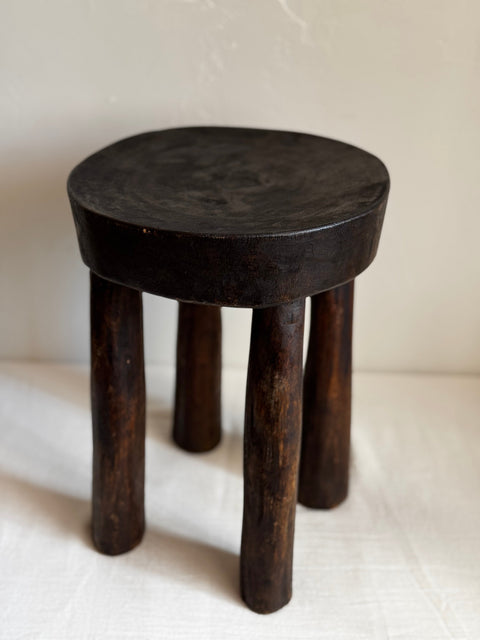 Global Eclecticist Handmade Carving Accent Stool