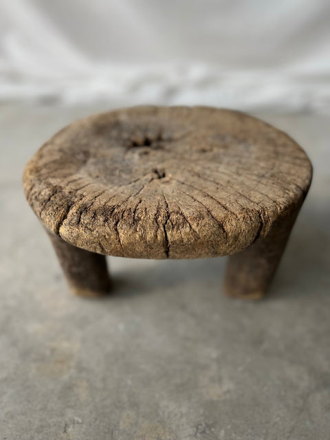 Global Eclecticist Rustic Handmade Footstool
