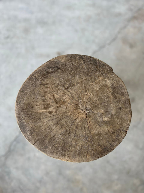 Global Eclecticist Vintage African Rustic Handmade Accent Stool