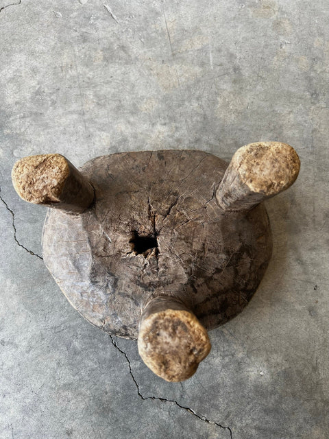 Global Eclecticist Rustic Handmade Footstool