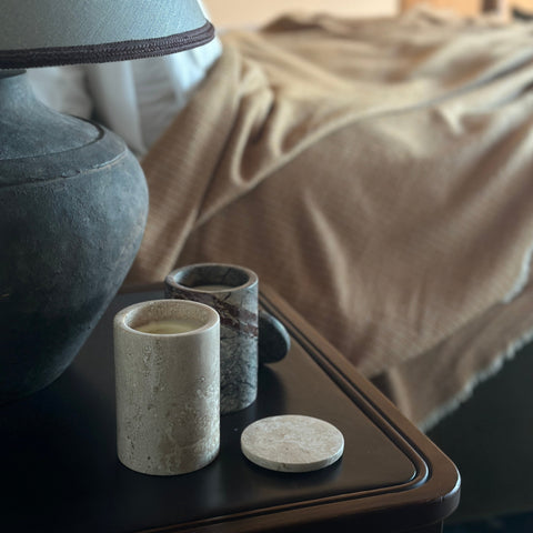 Lidded Jar Candle in Oyster | Naples Scent