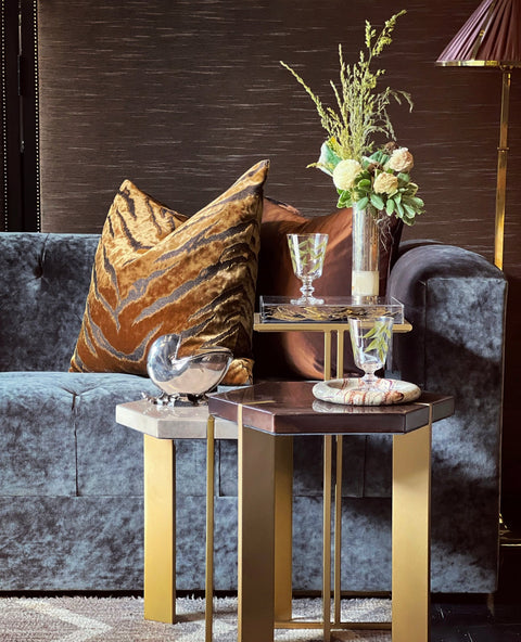 Victor Modern Hexagonal Center Table Accent Table