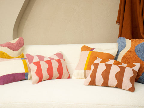 The Artisen Contemporary Lumbar Rectangle Throw Pillow - 14 x 20