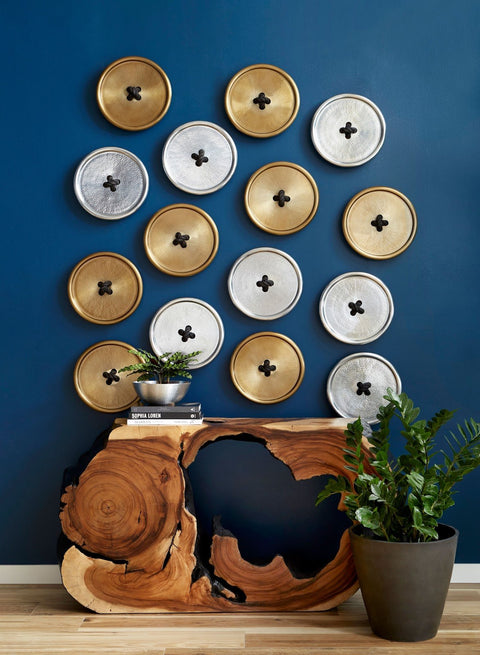 Modern Organic Textured Embossed Circle Wall Tile