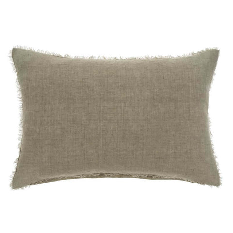 The Lifestyle Lab Classic Bohemian Lumbar Pillow Handcrafted Solid Gray - 16 x 24