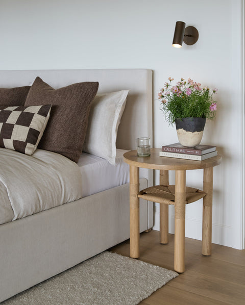 Hati Home Nature-Driven Modernist Scandinavian Round Center Table - 23.5 W