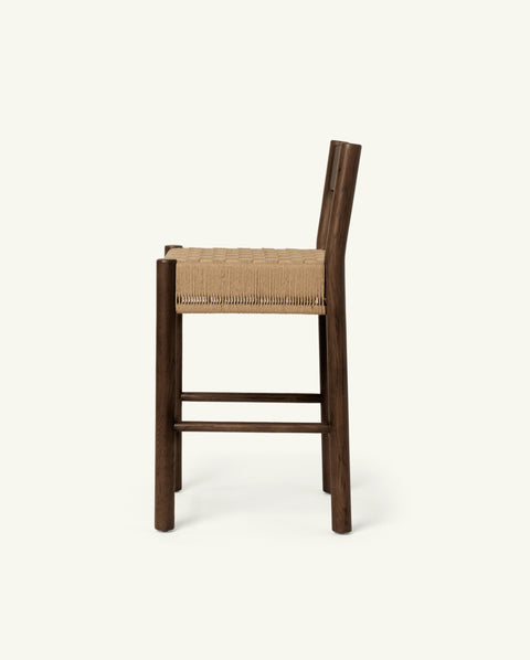 Isa Timeless Minimalist Scandinavian High Back Counter Stool