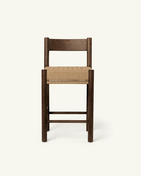 Isa Timeless Minimalist Scandinavian High Back Counter Stool