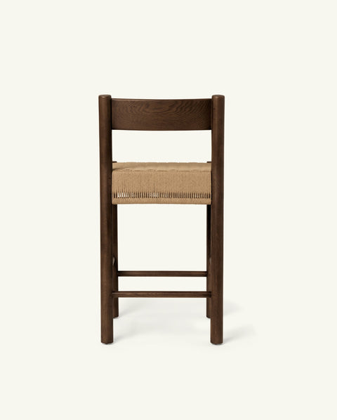 Isa Timeless Minimalist Scandinavian High Back Counter Stool