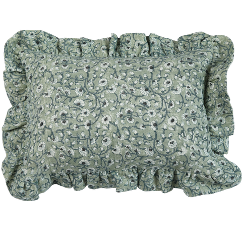 Filling Spaces Artful Traditionalist Handcrafted Ruffle Boudoir Throw Pillow - 18 x 18 - 20 x 20 - 22 x 22 - 24 x 24 - 26X 26 - 14 x 20 - 14 x 40 - 18 x 40 - 16 x 50