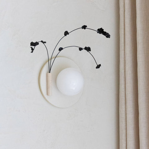 Ikebana Minimalist Organic Handcrafted Sconce Wall Light