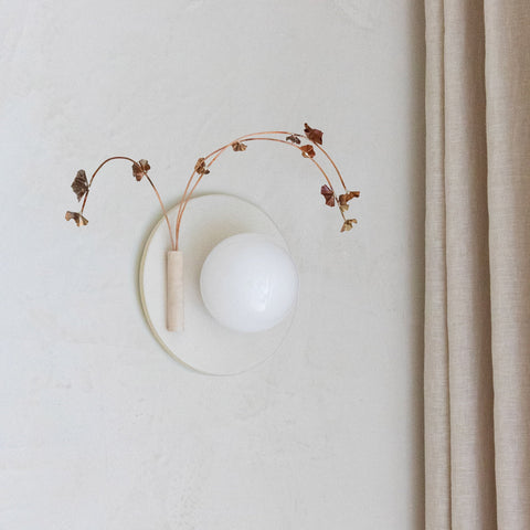 Ikebana Minimalist Organic Handcrafted Sconce Wall Light