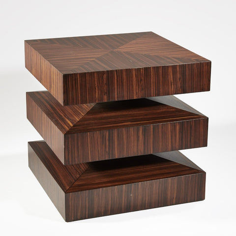 Global Views Timeless Minimalist Freeform Square End Table