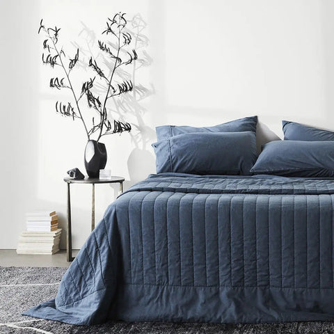 Minimalist Stitched Solid Coverlet