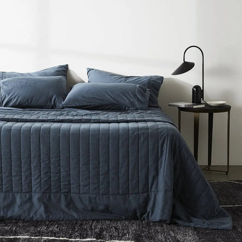 Minimalist Stitched Solid Coverlet