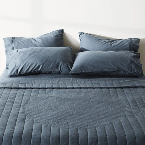 Minimalist Stitched Solid Coverlet