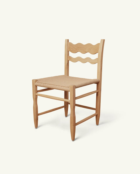 Freda Artful Traditionalist Mid Century Oak Dining Side Chair