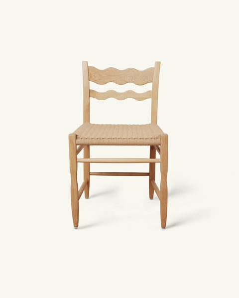 Freda Artful Traditionalist Mid Century Oak Dining Side Chair